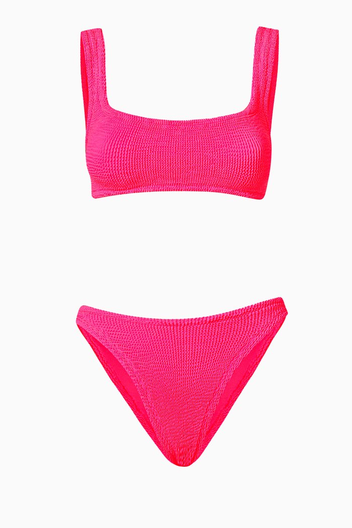 

Xandra Bikini in Crinkle Nylon Blend, Pink
