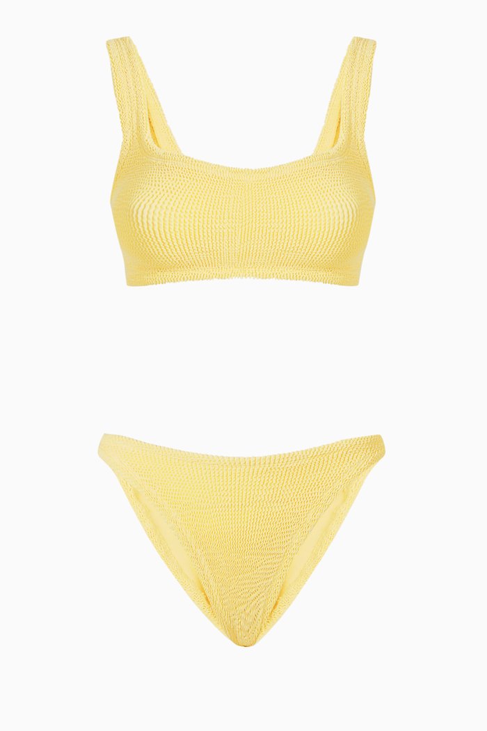 

Xandra Bikini in Crinkle Nylon Blend, Yellow