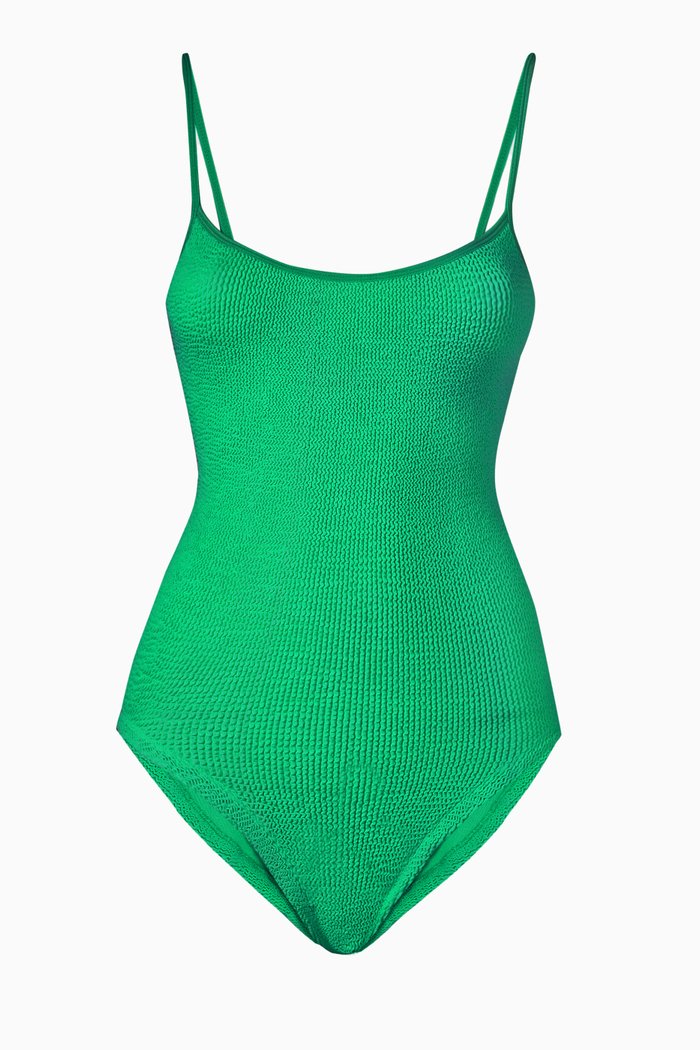 

Pamela Swimsuit in Crinkle Nylon Blend, Green