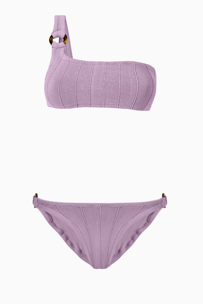 

Zadie Bikini in Ribbed Nylon Blend, Purple