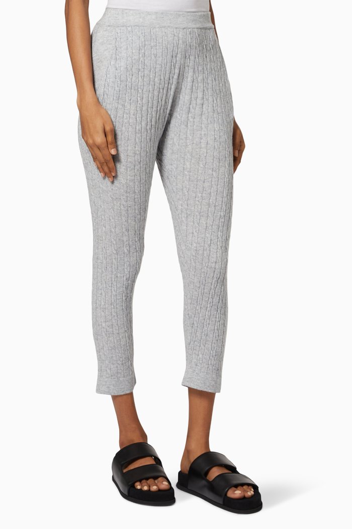 

Ankle Pants in Cable-knit, Grey