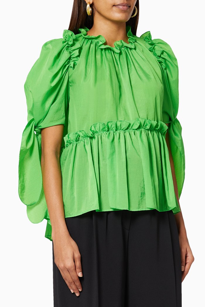 

Astrid Top in Ripstop, Green