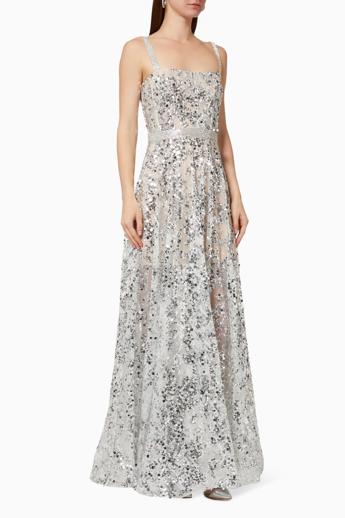 

Midnight Silver Gown