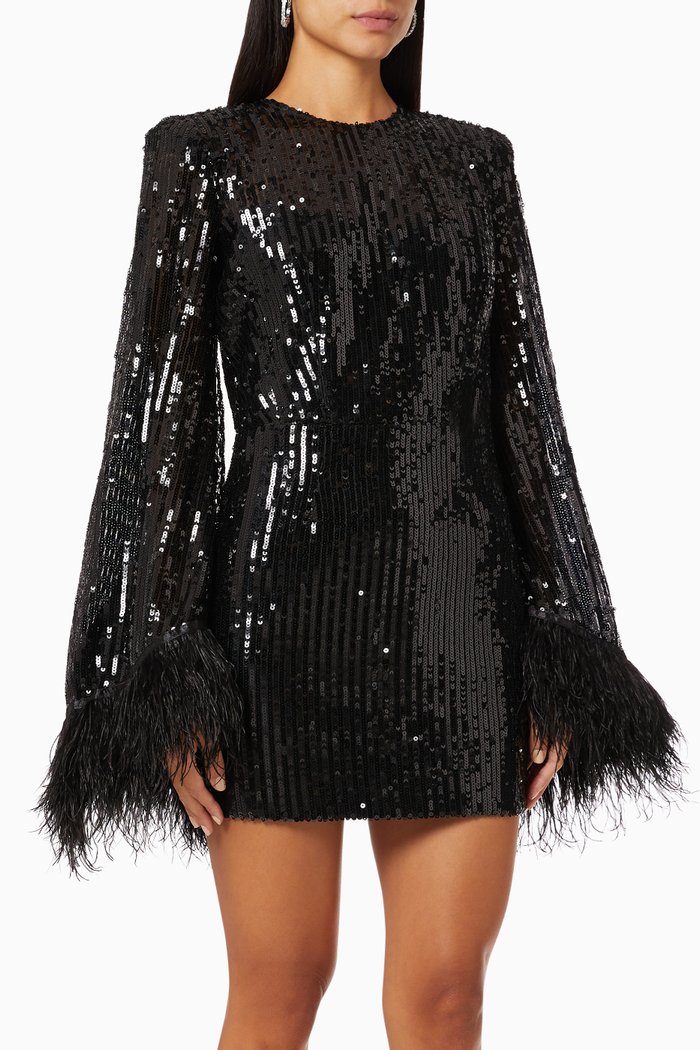 

Joker Noir Cape Dress, Black