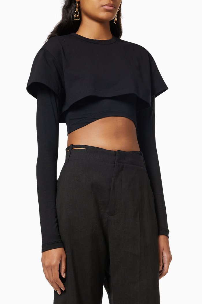 

Le Double T-shirt in Stretch Lyocell, Black