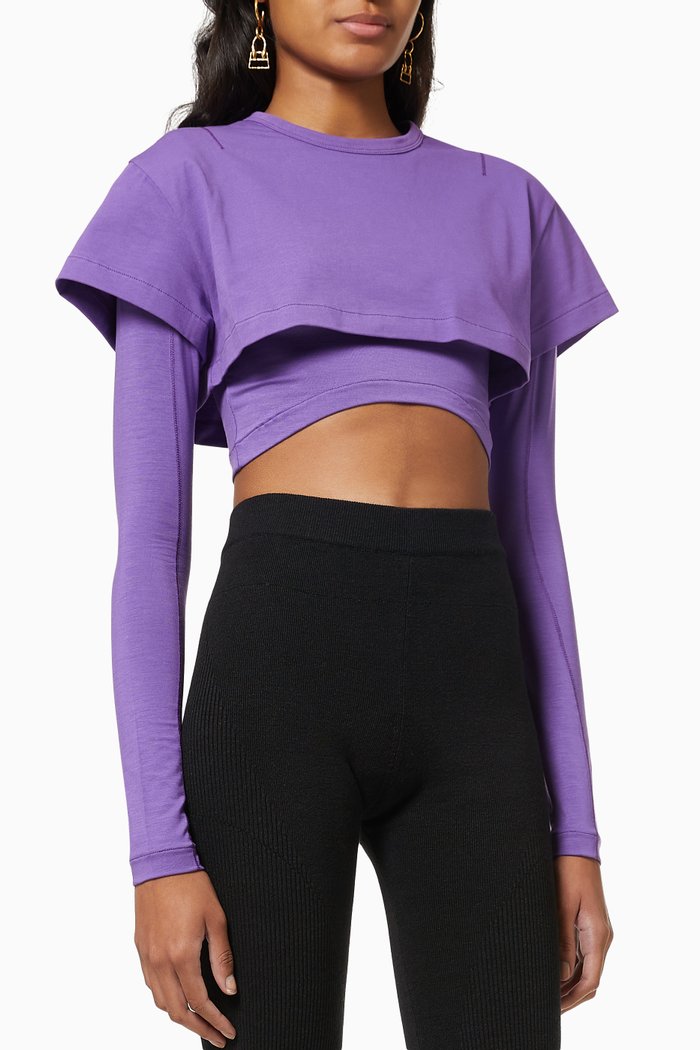 

Le Double T-shirt in Stretch Lyocell, Purple