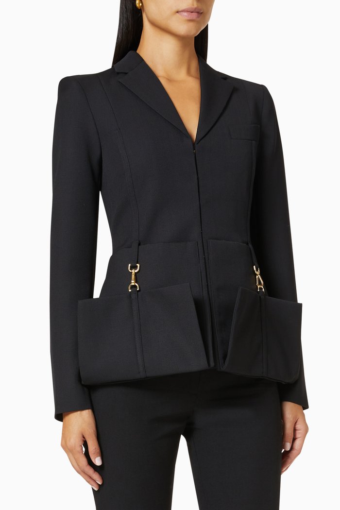 

La Veste Terra in Virgin Wool, Black
