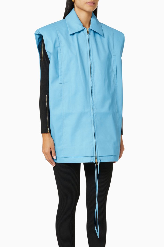 

Le Gilet Biella in Virgin Wool, Blue
