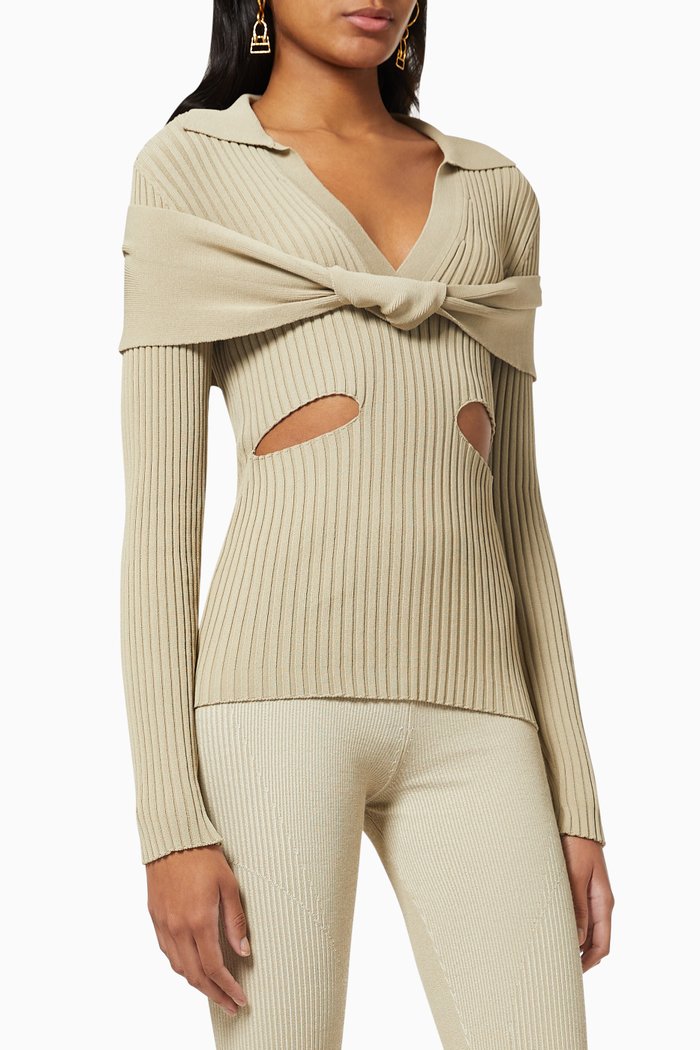 

La Maille Asco in Viscose Nylon Blend Knit, Neutral