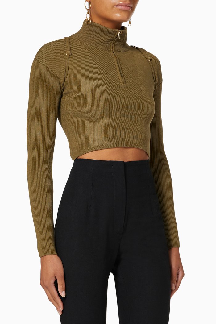 

La Maille Bormio in Ribbed Knit, Brown