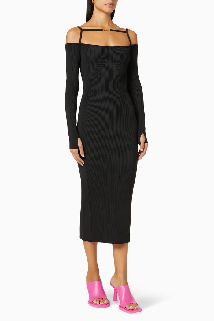 

La Robe Sierra in Ribbed Knit, Black