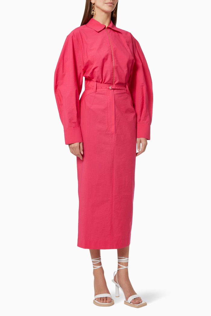 

La Robe Uzco in Cotton Poplin, Pink