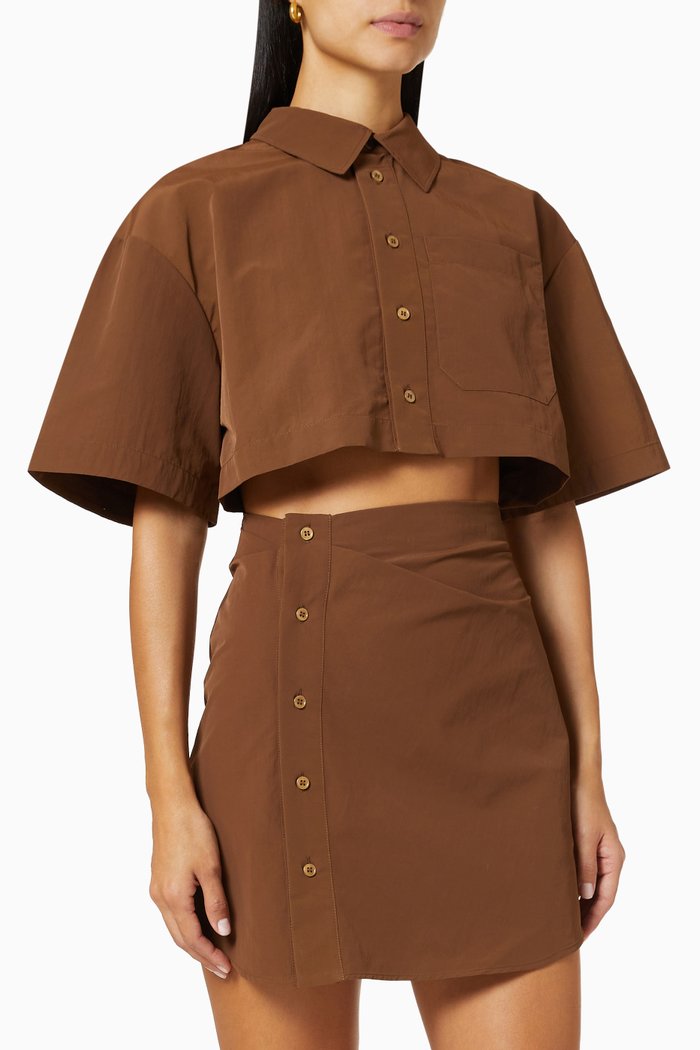 

La Robe Arles in Technical Fabric, Brown