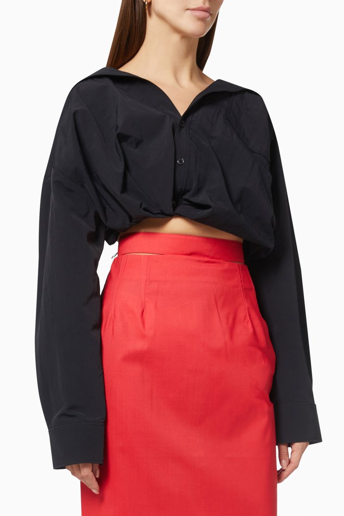 

La Chemise Mejean in Technical Fabric, Black