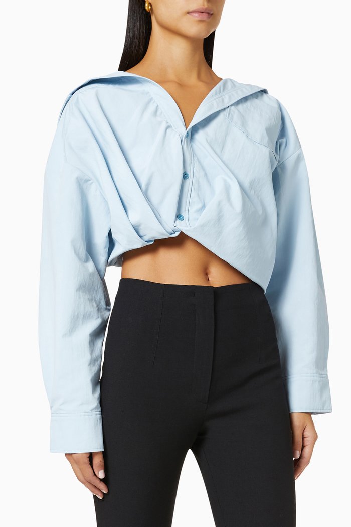 

La Chemise Mejean in Technical Fabric, Blue