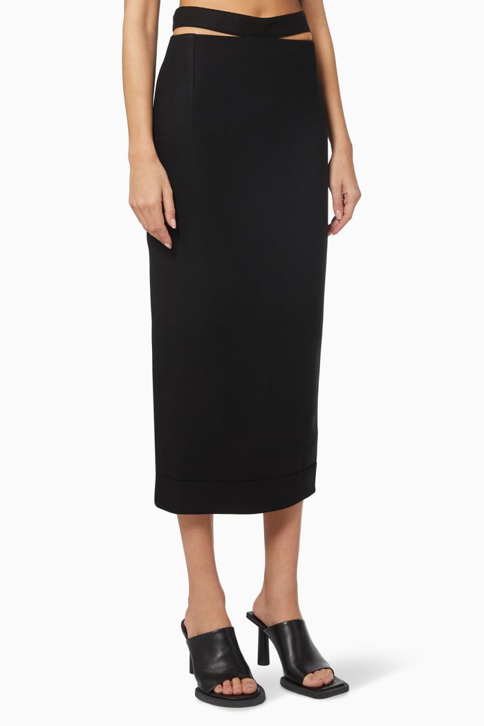 

La Jupe Valerie in Virgin Wool, Black
