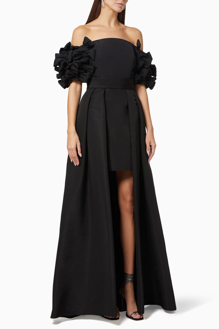 

Olivia Dress & Convertible Skirt in Silk, Black