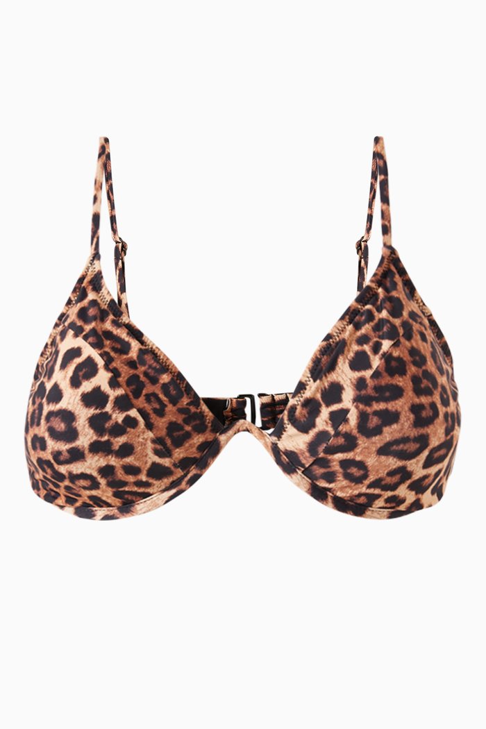 

Showoff Curve Top in Nylon, Brown