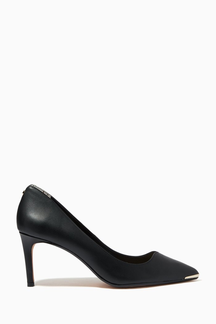 

Kinsly 75 Court Shoes in Leather, Black