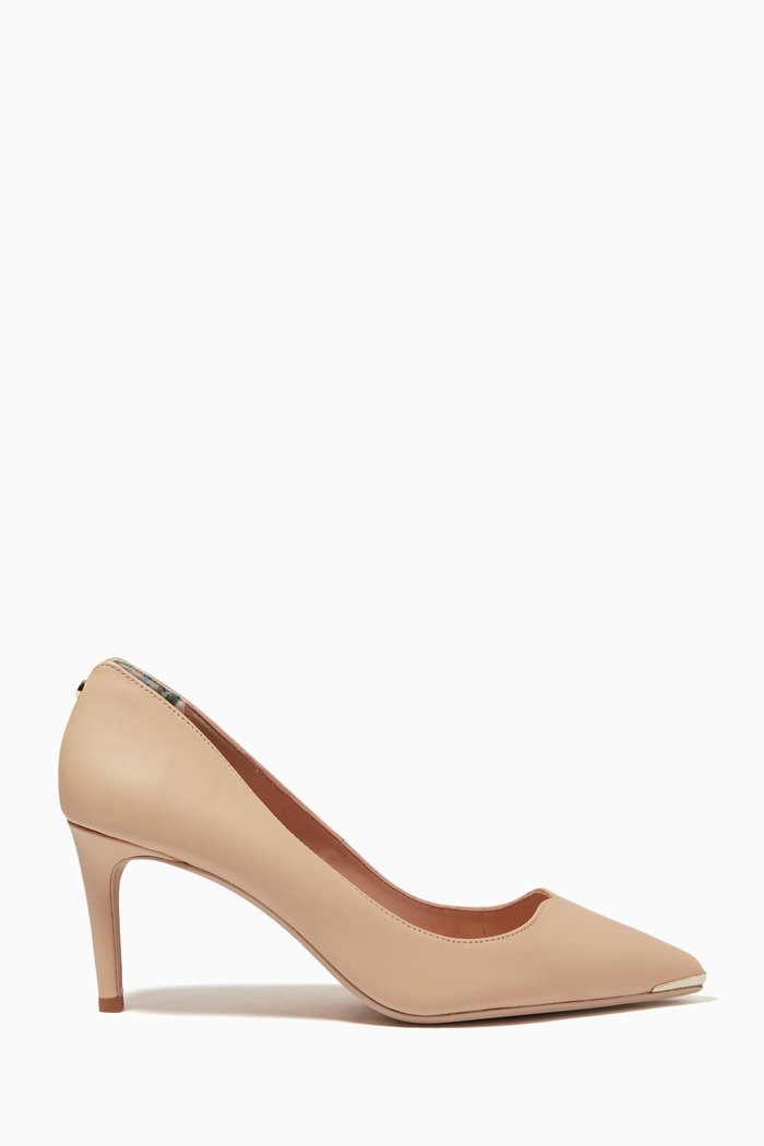 

Kinsly 75 Court Shoes in Leather, Pink