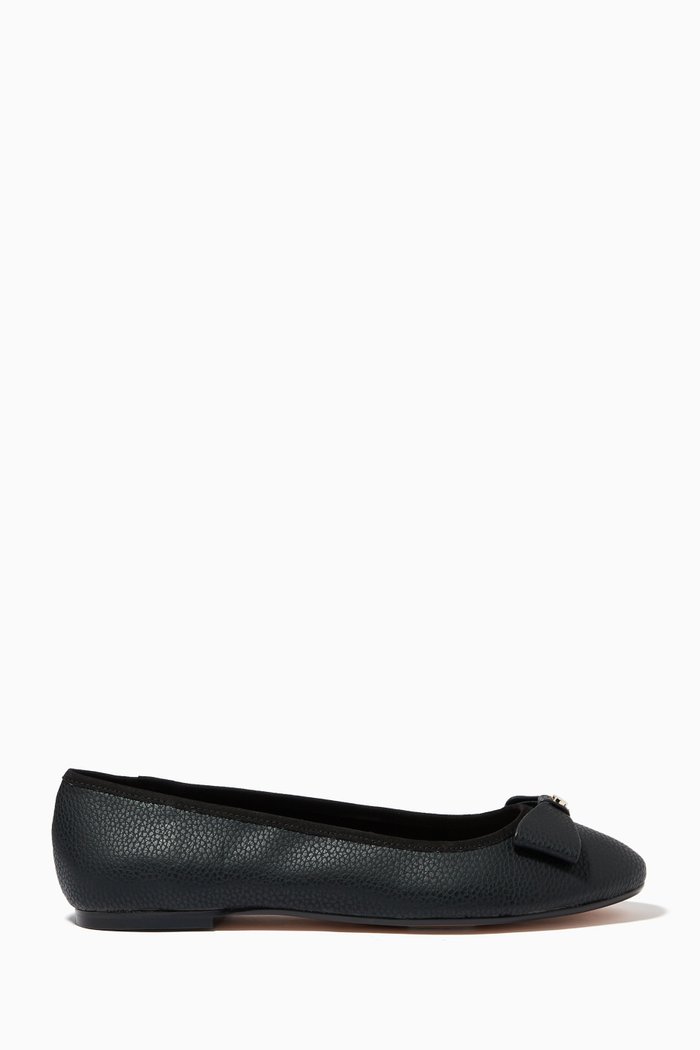 

Alyson Ballerinas in Faux Leather, Black