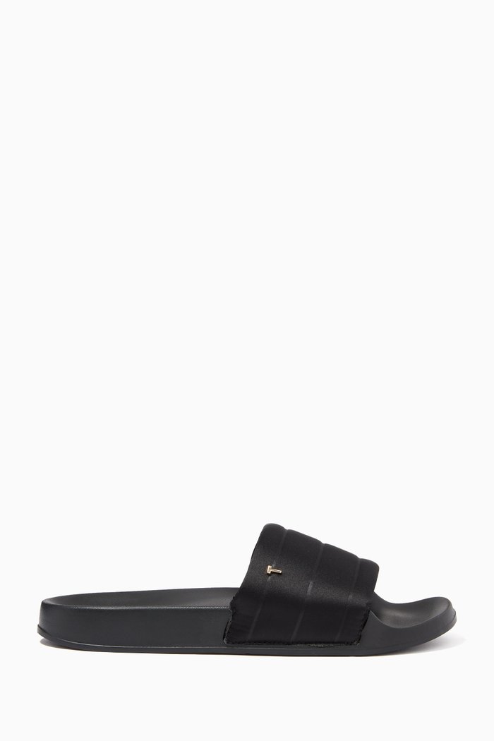 

Padda Sliders in Satin, Black