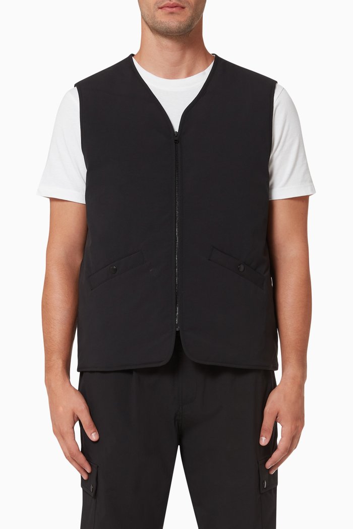 

Padded Gilet in Technical Fabric, Black