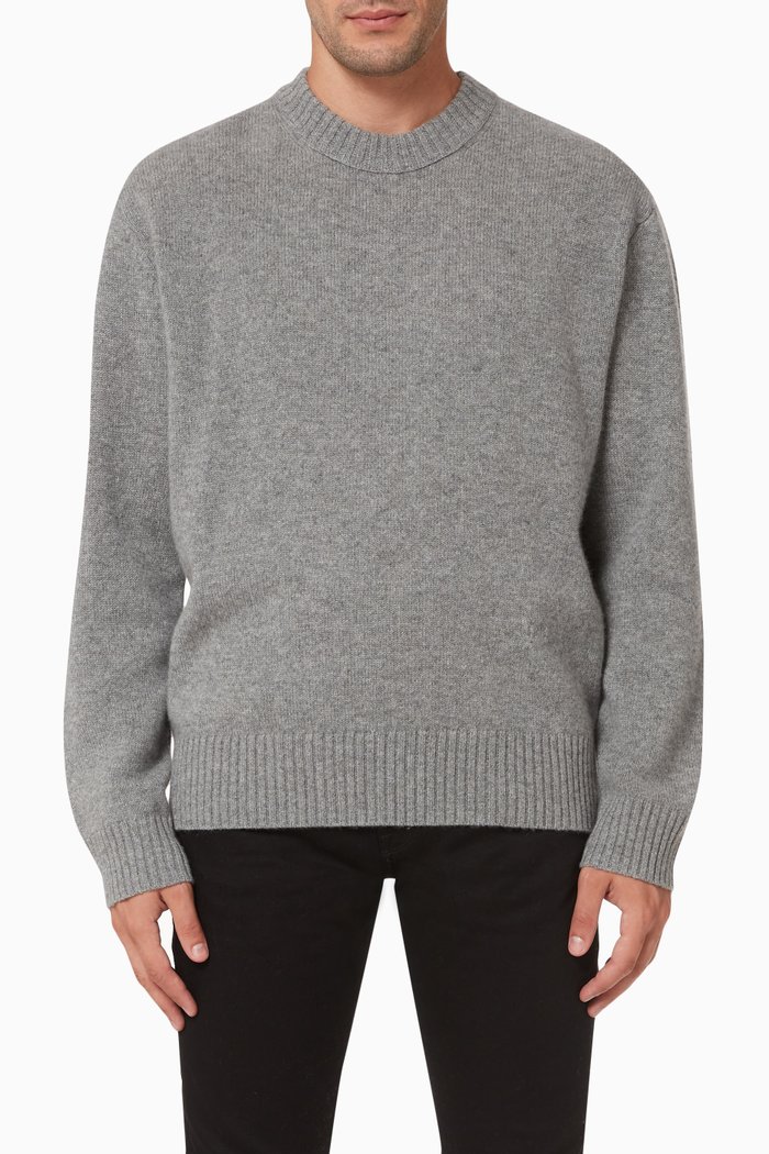 

Crewneck Sweater in Cashmere, Grey