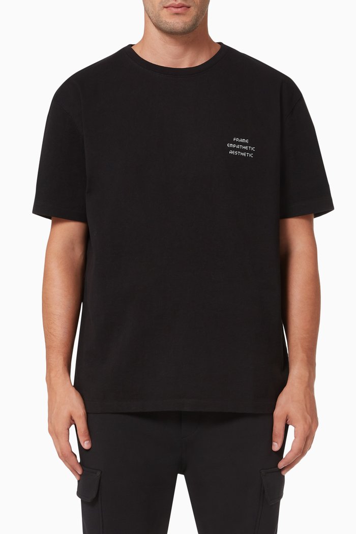 

Logo Print T-shirt in Cotton, Black