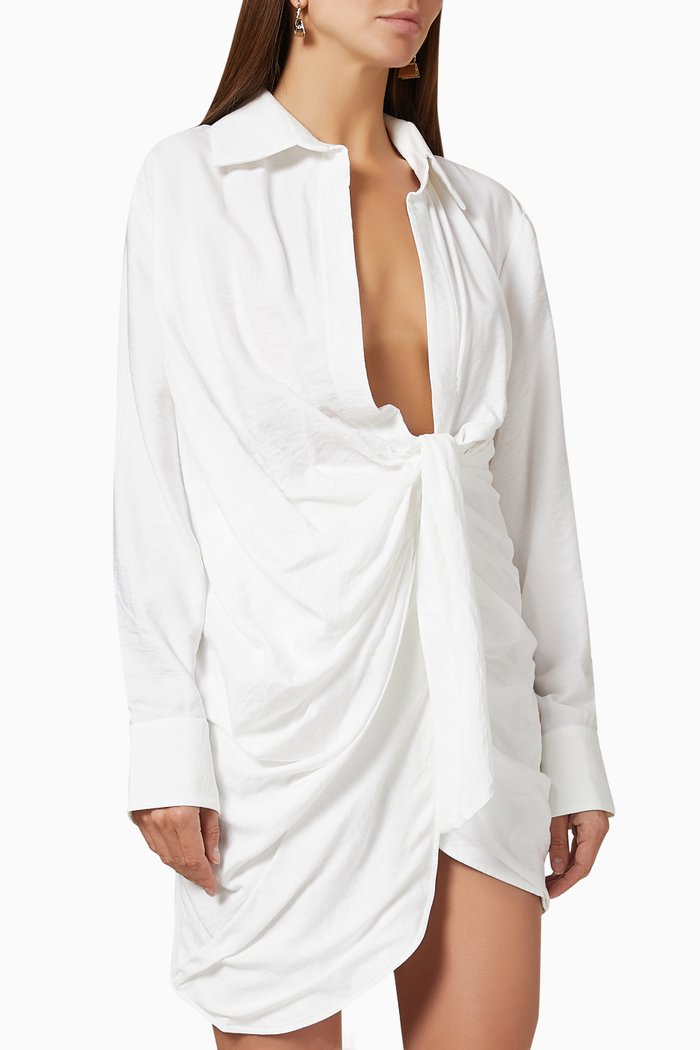 La robe Bahia Dress in Viscose, White