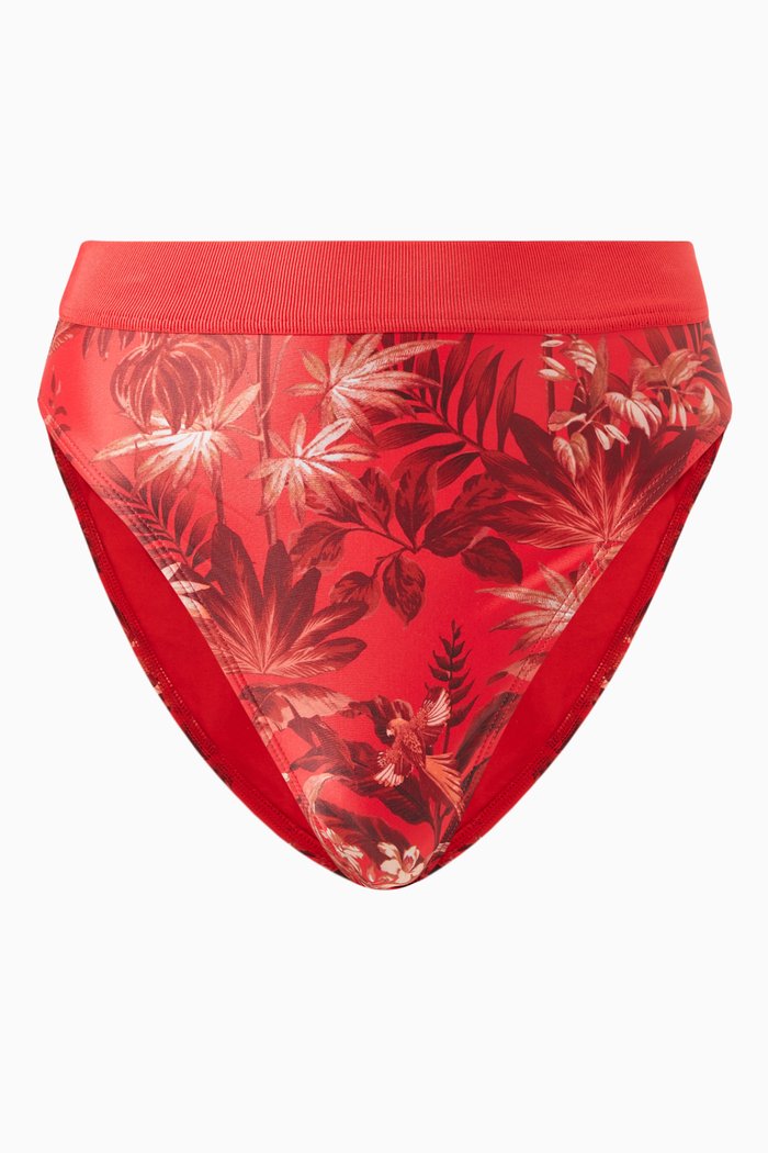 

Frayiia Bikini Bottoms in Tropical ECONYL®, Red