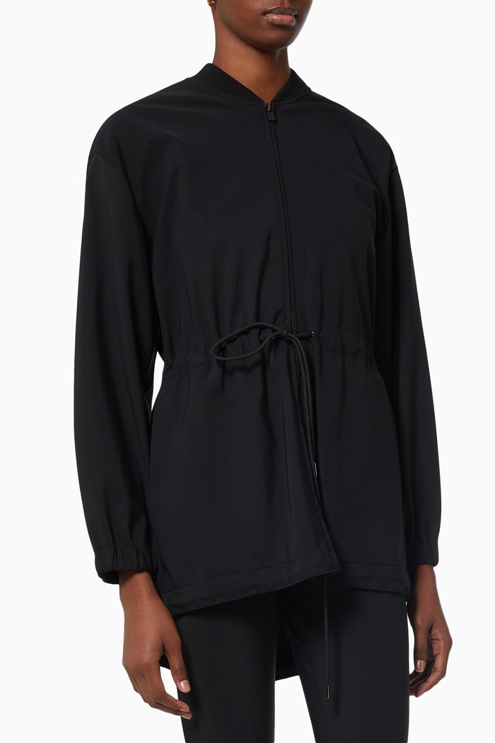 

Zip-up Jacket in Nylon, Black