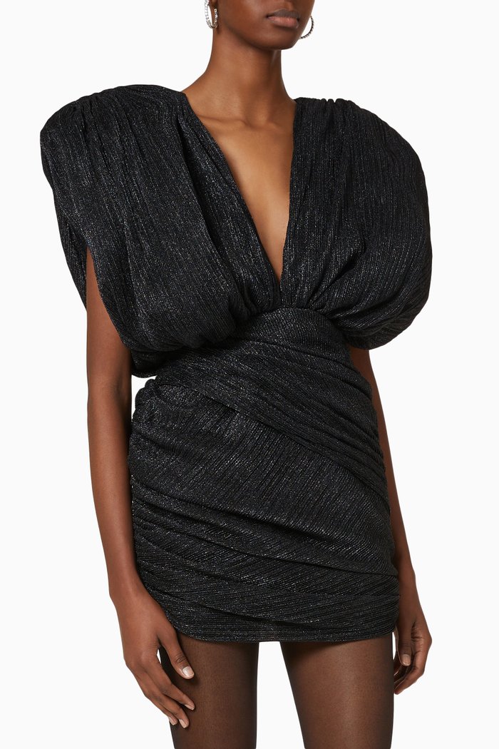 

Gaufre Mini Dress, Black