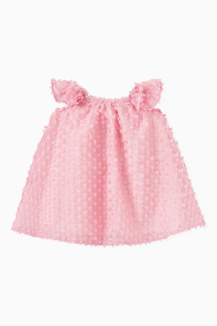 

Gathered Fringe Top, Pink