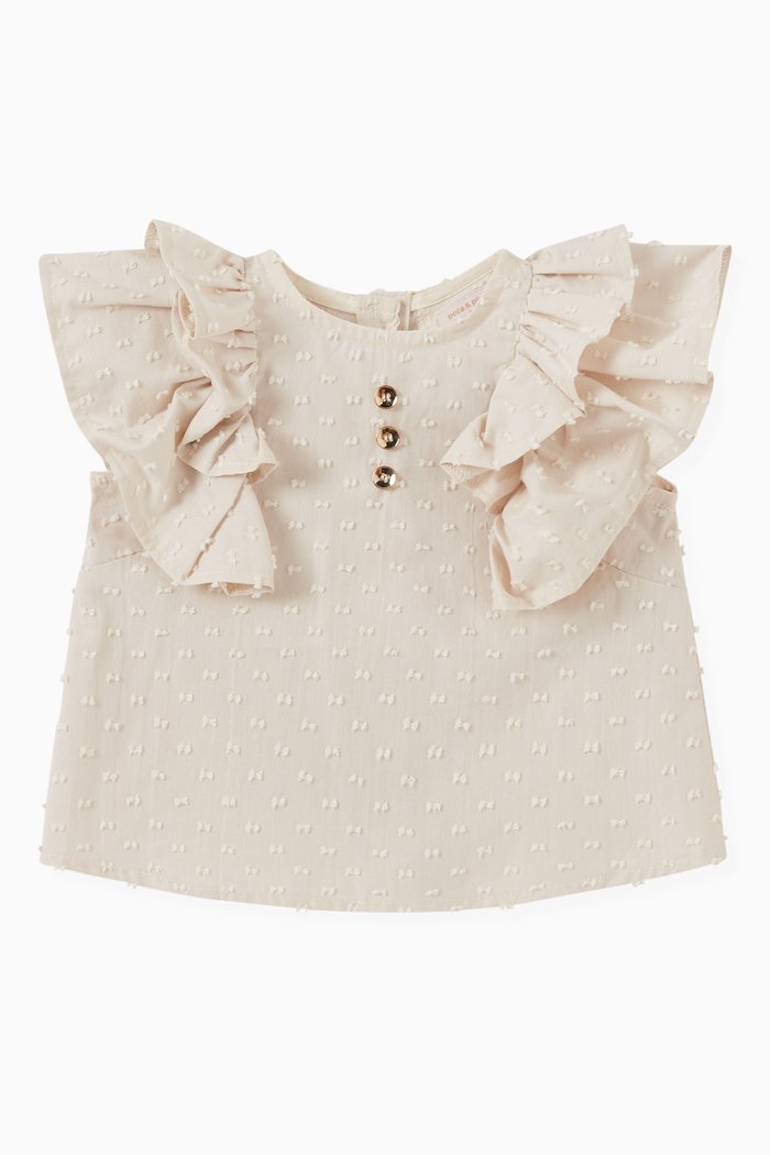 

Ruffle Fringe Top, Neutral
