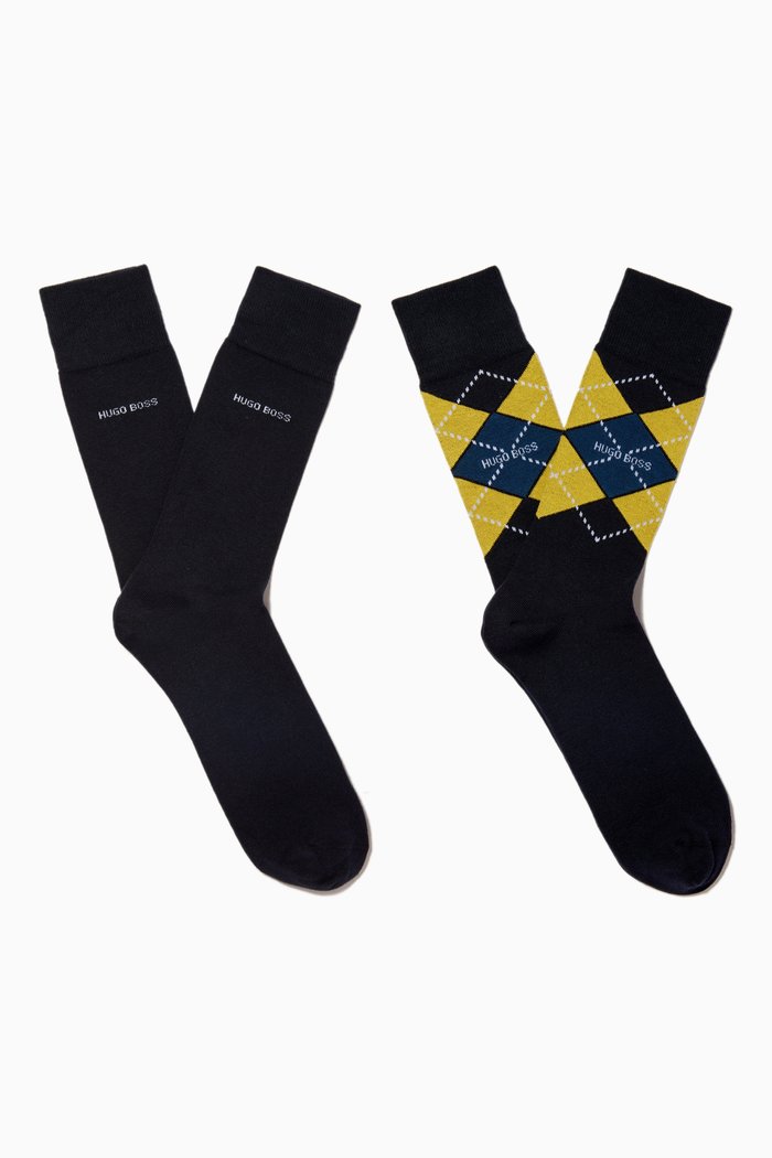 

Argyle Socks, Set of 2 in Cotton, Blue