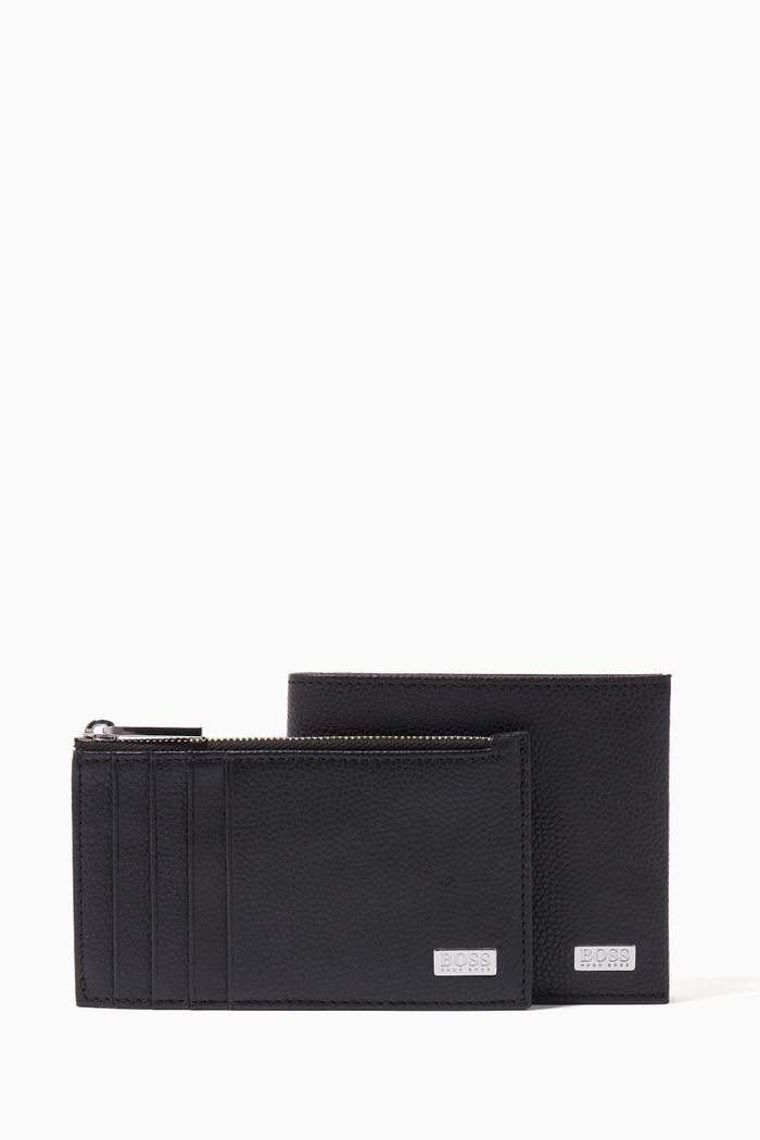 

Wallet and Coin Case Gift Box in Leather, Black