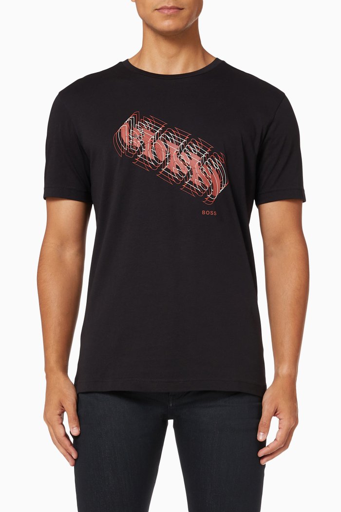 

Tee 3 Logo T-shirt in Jersey, Black