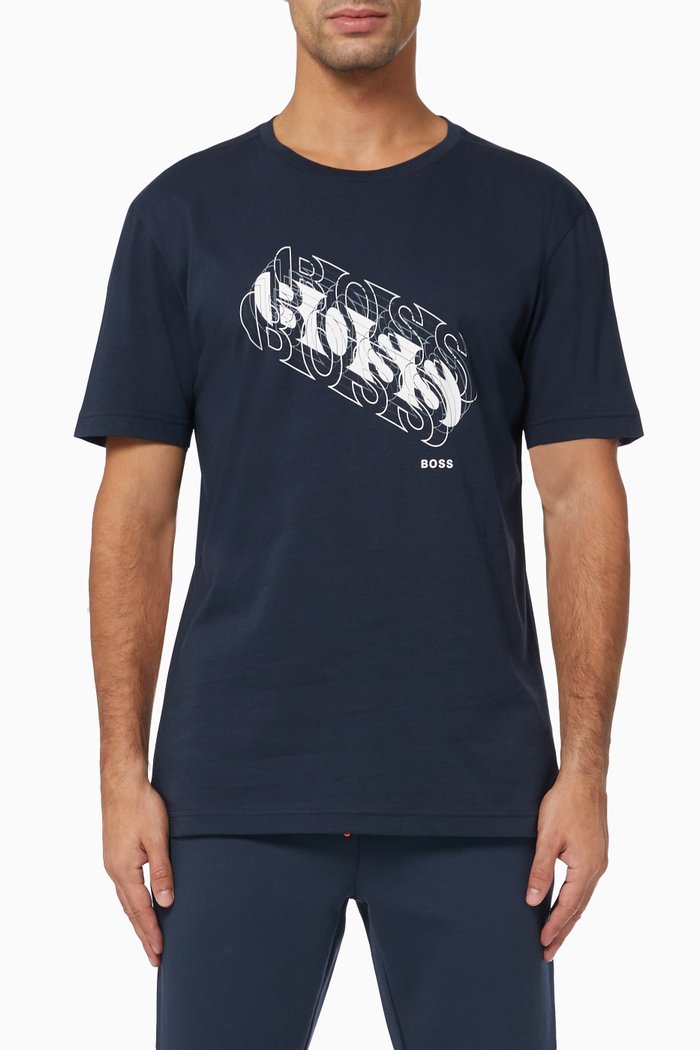 Tee 3 Logo T-shirt in Jersey, Blue