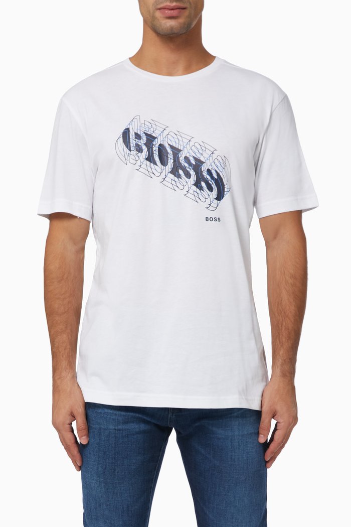 

Tee 3 Logo T-shirt in Jersey, White