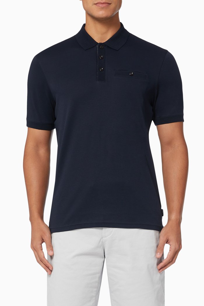 

Pumpit Polo in Cotton Jersey, Blue