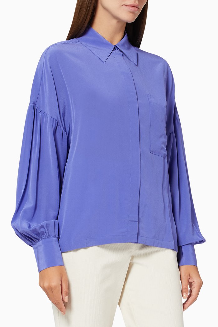 

Eddnna Shirt in Silk, Blue