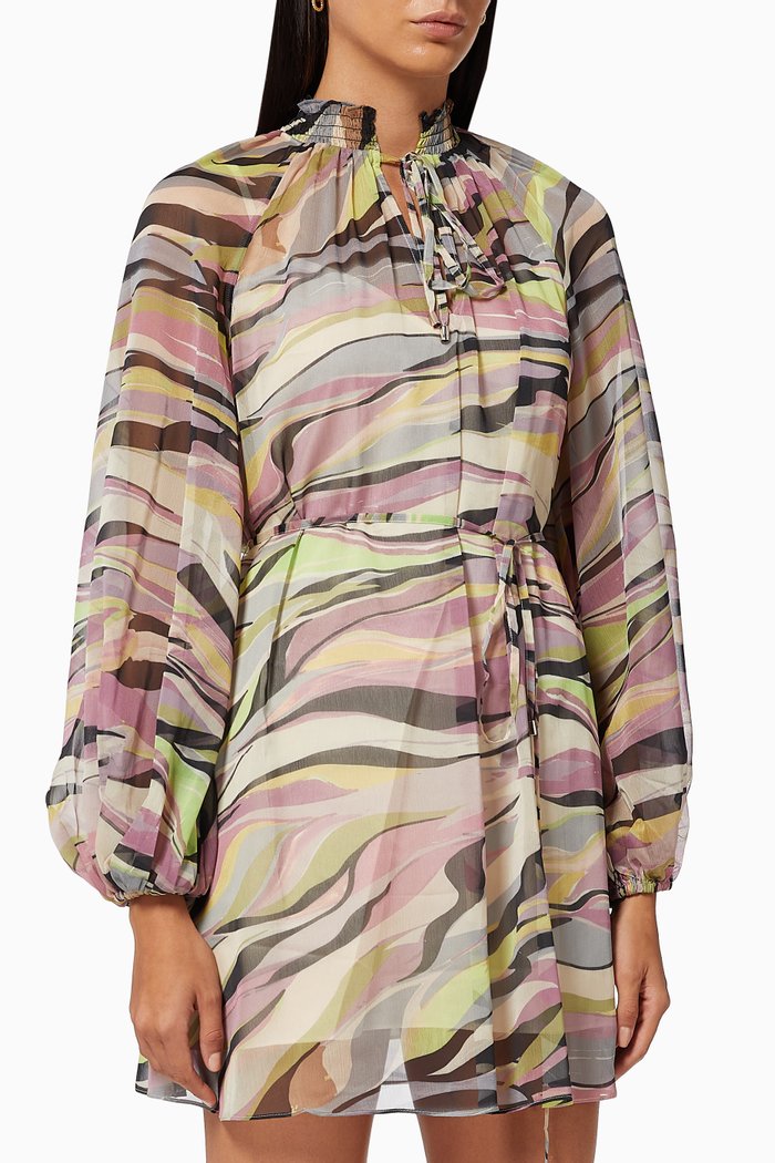 

Zeenaa Dress in Chiffon, Multicolour