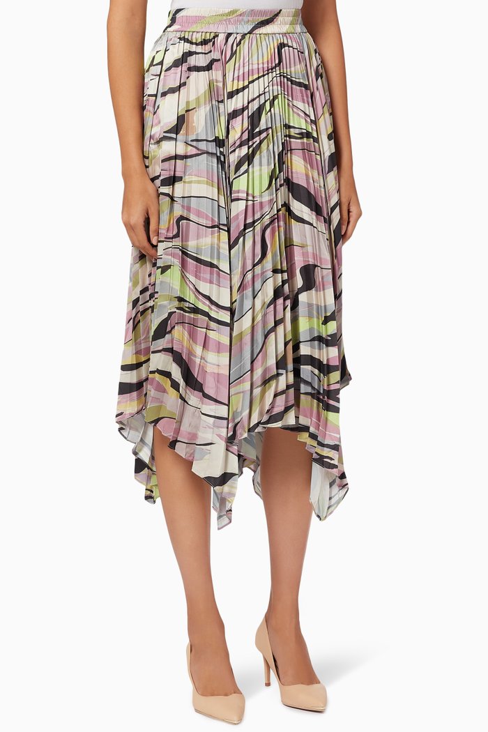 

Miiah Skirt in Pleated Fabric, Multicolour