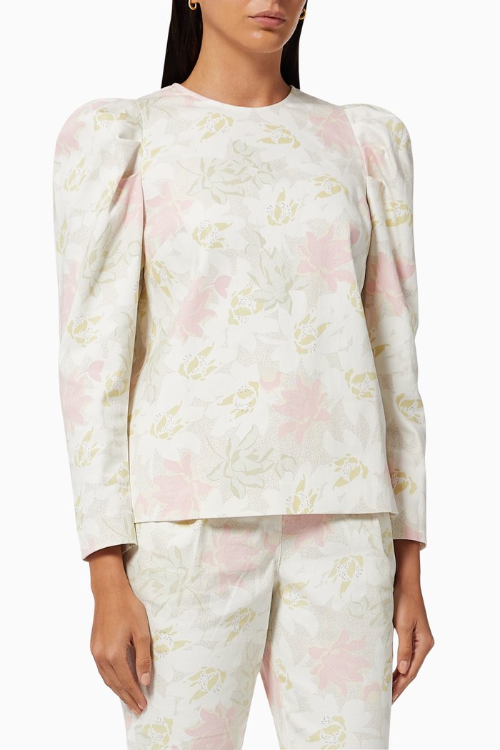 

Agate Top in Floral Cotton Twill, Multicolour