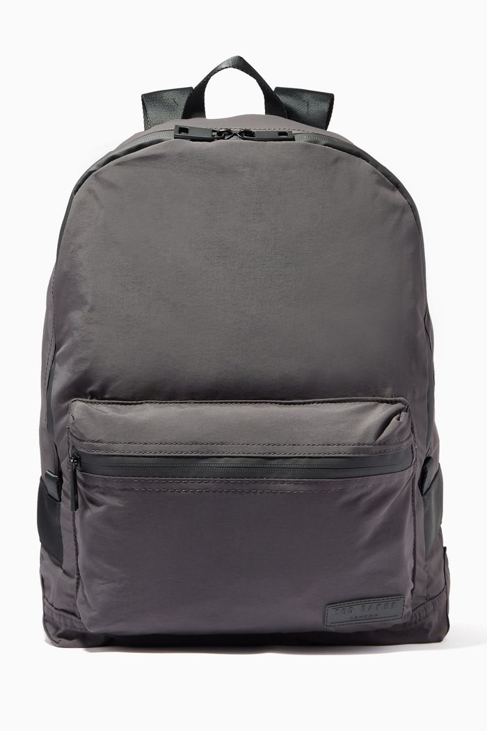 Britspy Foldaway Backpack in Recycled Nylon, Grey