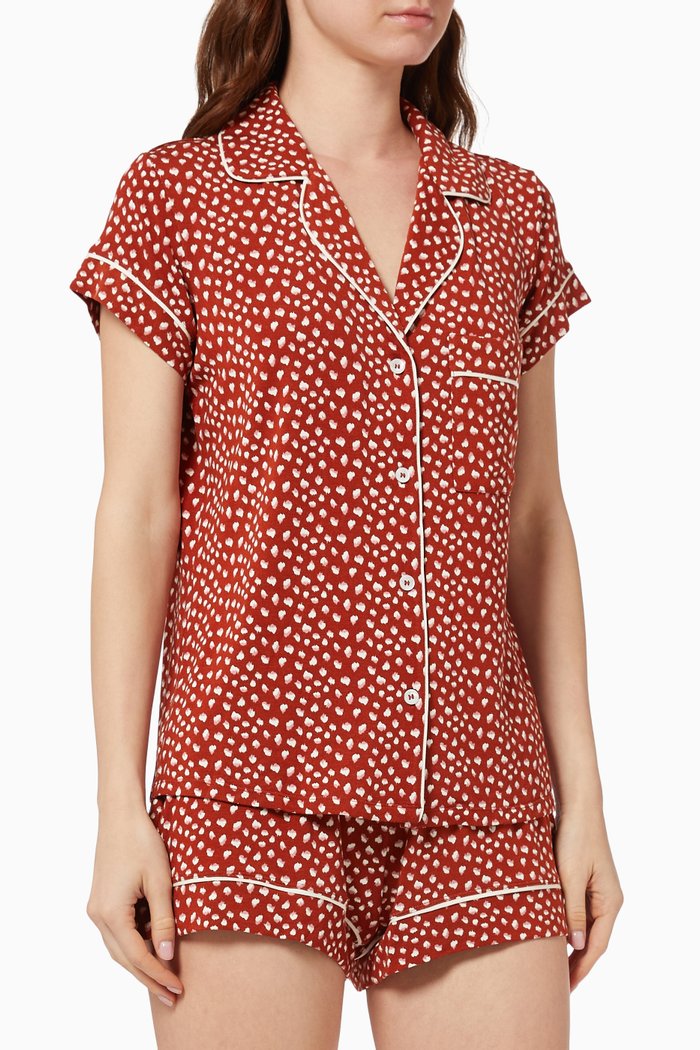 

Gisele Short Pyjama Set in Modal, Brown