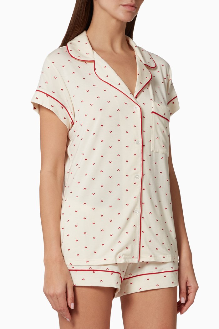 

Gisele Short Pyjama Set in Modal, Red