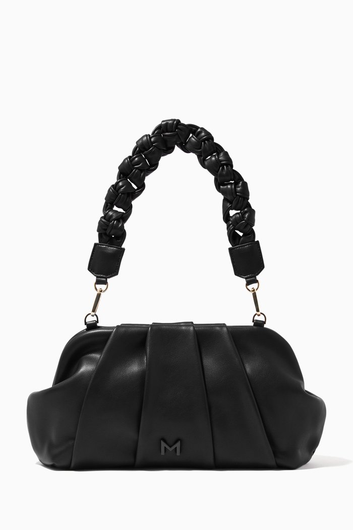 

Dondolo Pleated Clutch Bag, Black