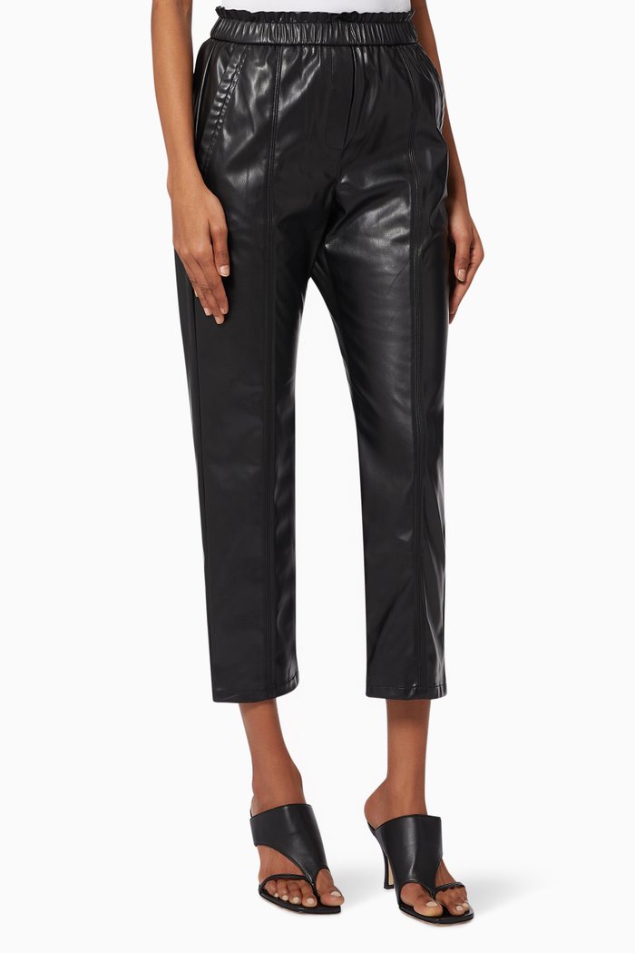

Niagara Pants in Faux Leather, Black